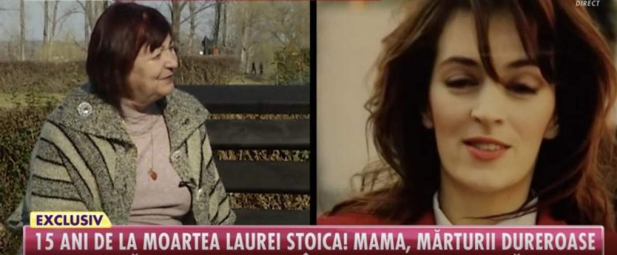 Mama Laurei Stoica în timpul unui interviu.