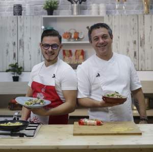 Sorin Bontea și Ionuț Belei au făcut echipă în bucătărie! Juratul și câștigătorul Chefi la cuțite au pregătit un meniu delicios / FOTO