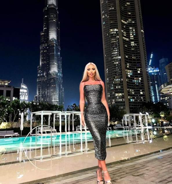 loredana chivu in dubai, rochie de seara