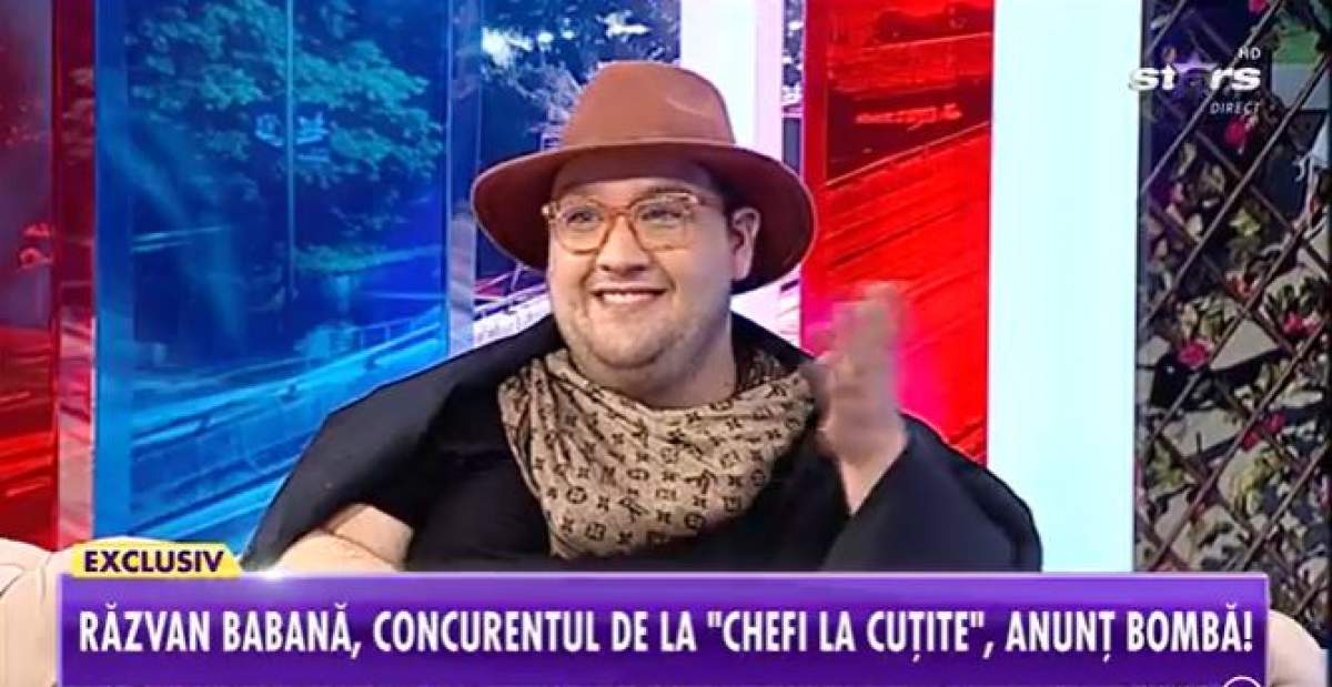 Captură cu Răzvan Babană în platou la Showbiz Report.