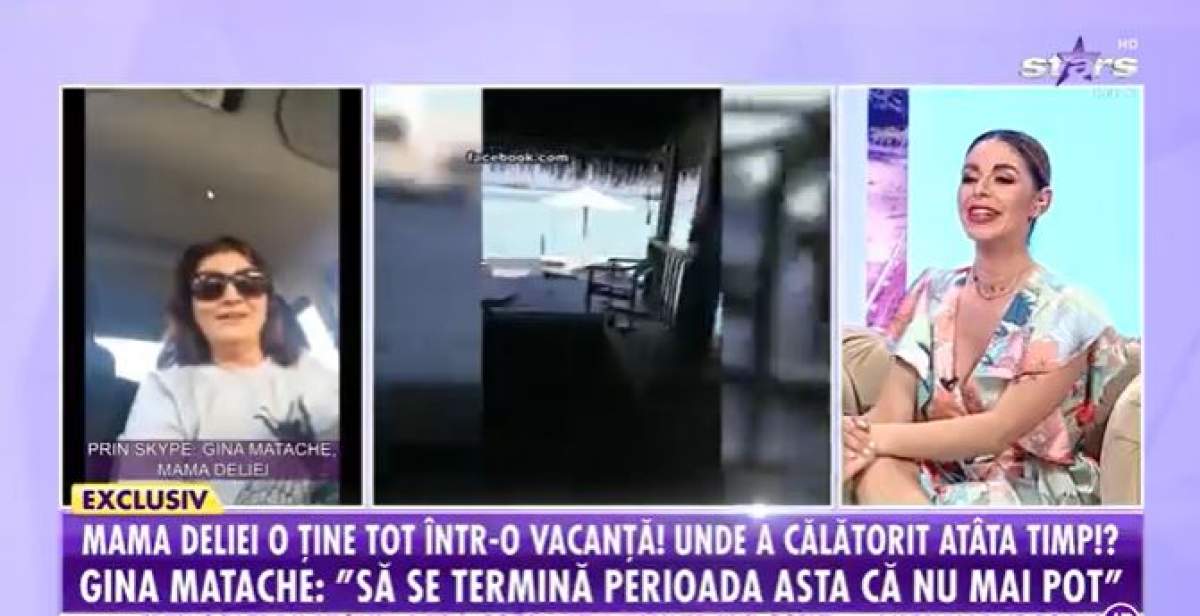 Captură video cu mama Deliei, la Antena Stars.
