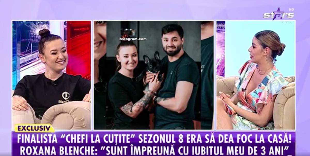 Captură video cu Roxana Blenche la Antena Stars.