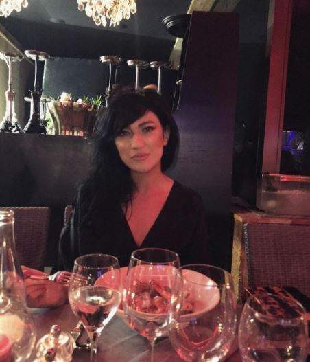 Daliana Răducan la restaurant.