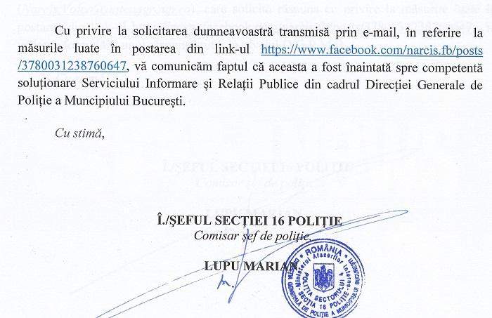 Poliția și Parchetul, reacții incredibile, în scandalul de la Secția 16 / Documente exclusive