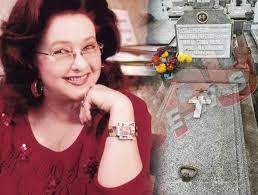 Colaj foto cu Stela Popescu și mormântul ei