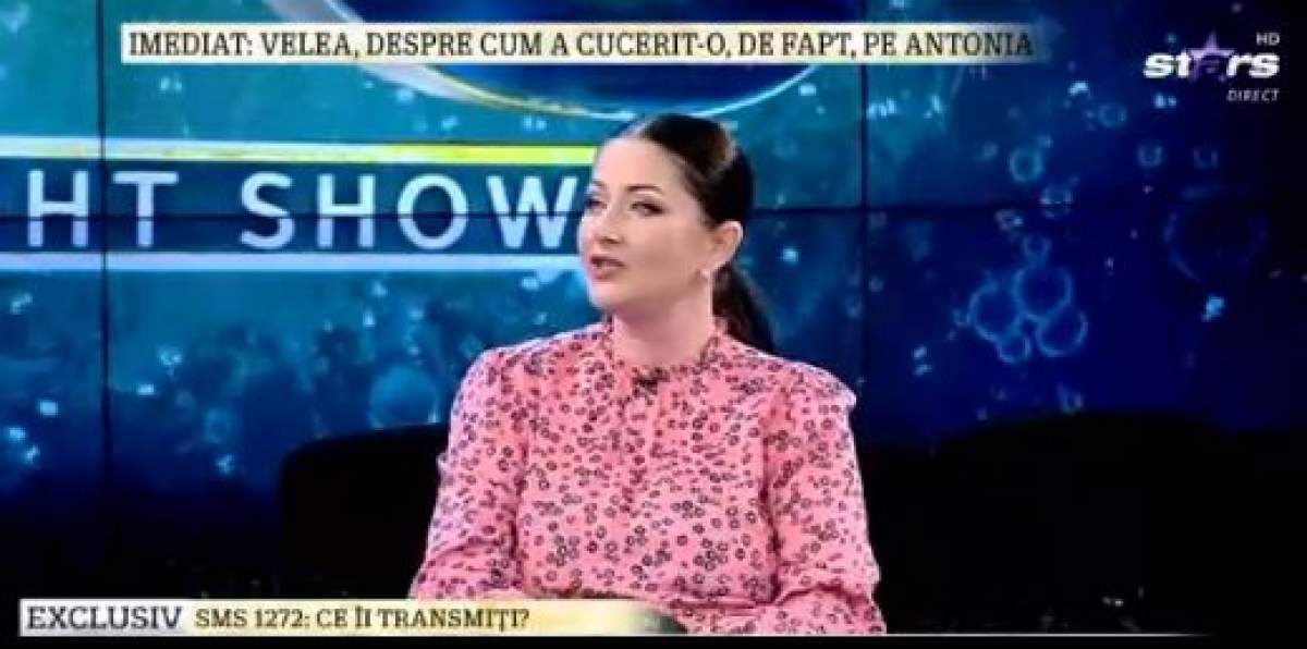 Gabriela Cristea, la Antena Stars, în ținută roz