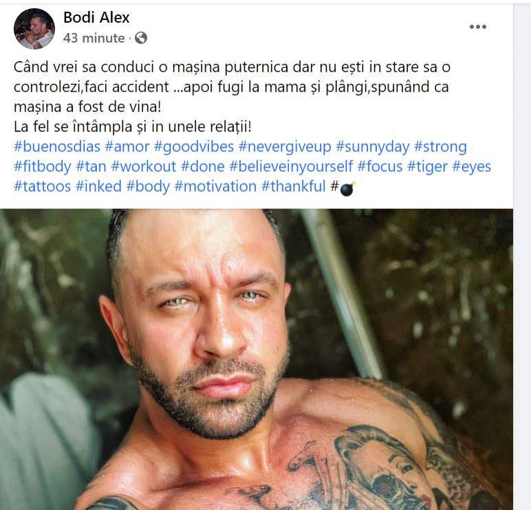 Reacția lui Alex Bodi, după declarațiile acide ale Dariei Radionova: „Fugi la mama și plângi” / FOTO