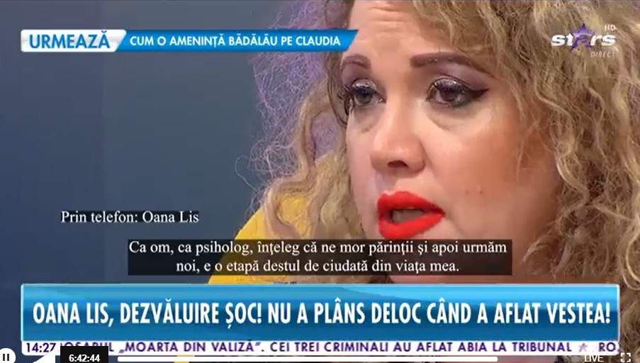 Oana Lis a presimțit moartea tatălui. Vedeta nu suferă după cel care i-a lăsat doar traume: „Nu mi-a curs nicio lacrimă”