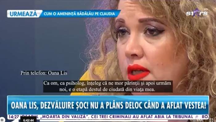 Oana Lis a presimțit moartea tatălui. Vedeta nu suferă după cel care i-a lăsat doar traume: „Nu mi-a curs nicio lacrimă”