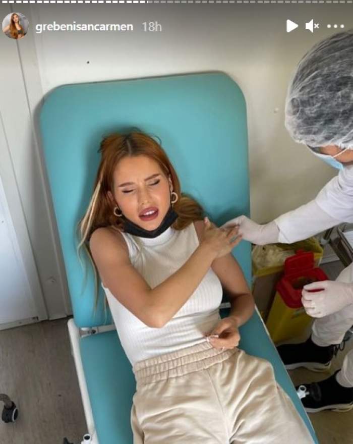 Carmen Grebenisan, criză de râs după vaccin. Roșcata nu s-a putut abține: „Mi-au curs lacrimile” / FOTO
