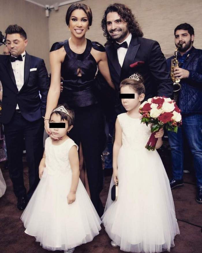 Pepe și Raluca în perioada în care formau un cuplu, alături de fiicele lor.