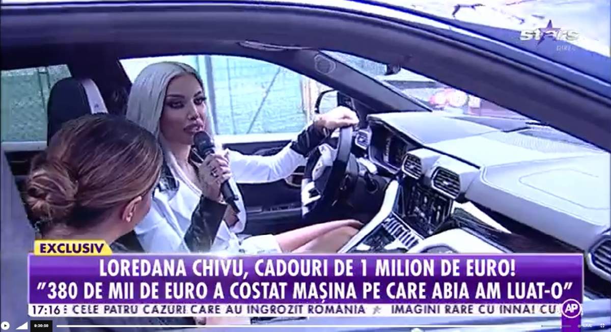 Loredana Chivu, interviu în mașină, la Antena Stars.
