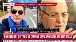 Dan Negru, declarații dureroase, la Antena Stars, după moartea lui Nelu Ploieșteanu: ”Sunt o mulțime de amintiri”