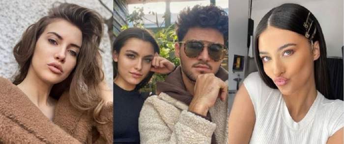 În stânga, Iulia Albu poartă o haină maro, groasă. În centru Mario Fresh și Alexia Eram se află la o terasă, iar în dreapta Antonia poartă un tricou alb.