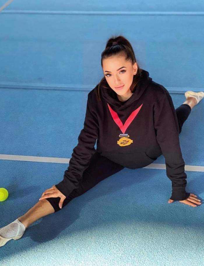 Larisa Iordache la antrenamente in sala de sport