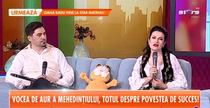 Olguța Berbec și Remus Novac in costum popular la star matinal de la antena stars