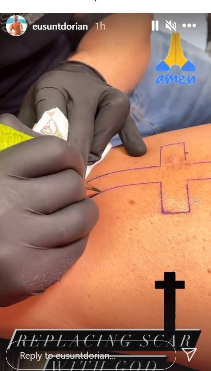 Dorian Popa și-a făcut un nou tatuaj! Ce semnificație are: „Dumnezeu va rămâne pe pielea mea” / FOTO