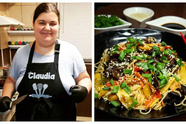 Claudia Radu și-a dezvăluit rețeta de noodles cu pui! Fosta concurentă de la Chefi la cuțite a explicat totul pas cu pas / FOTO