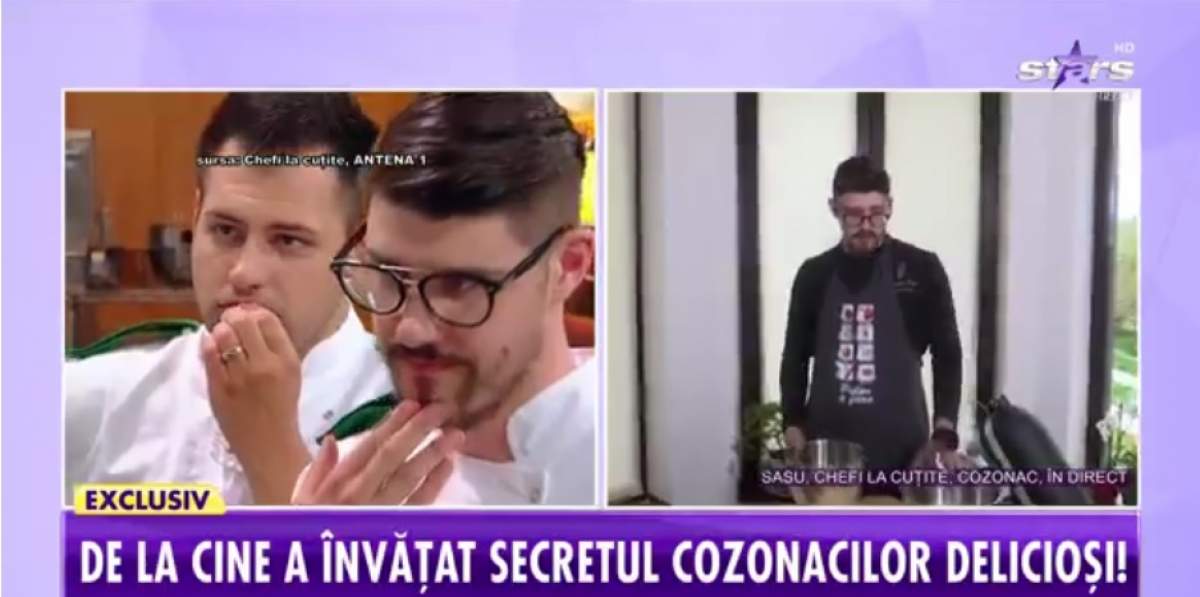 Rețeta de cozonaci gustoși a lui Sasu de la Chefi la Cuțite. Concurentul și-a dezvăluit secretele la Showbiz Report / VIDEO