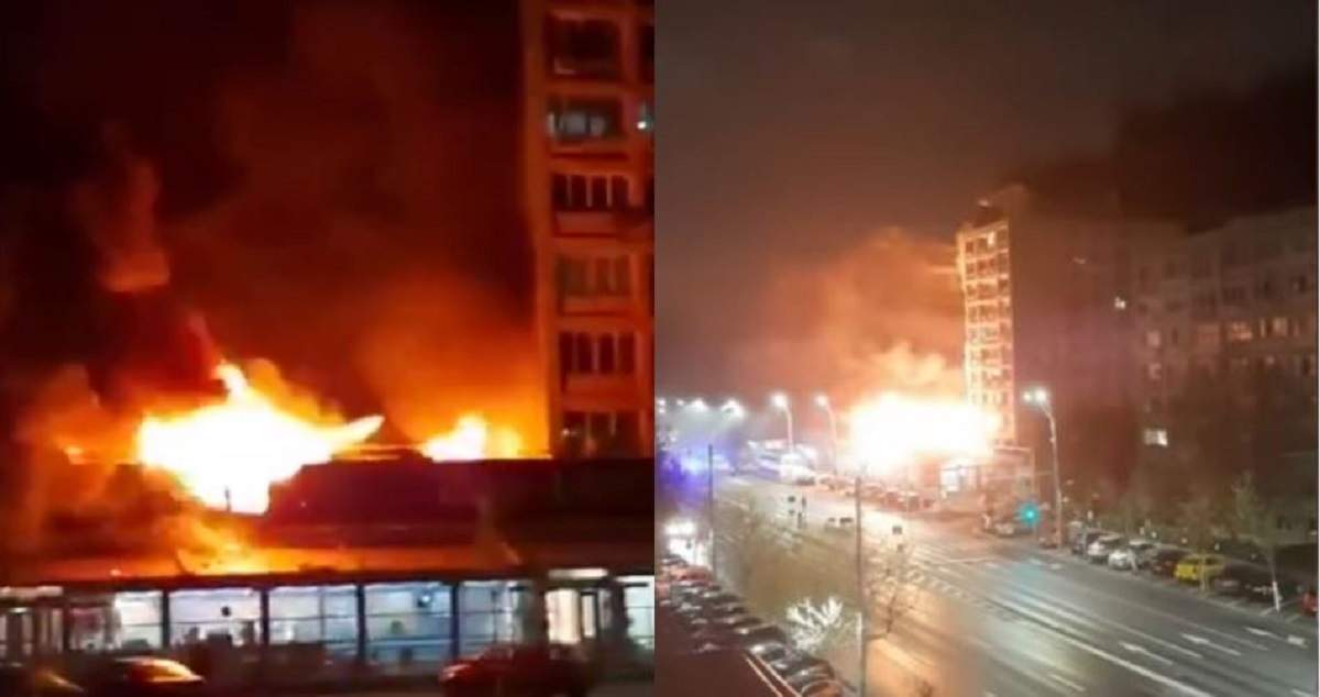 Incendiu devastator la o shaormerie din București! Deflagrația s-a extins și pe blocurile învecinate și zeci de persoane au fost evacuate / VIDEO
