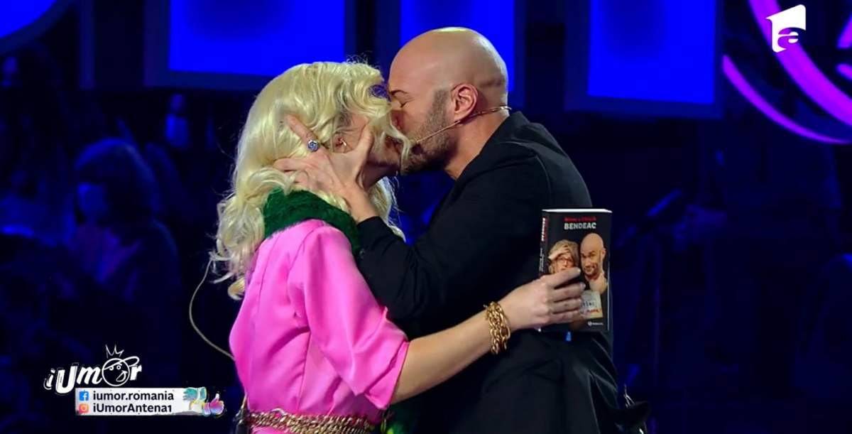 Gina Felea și Mihai Bendeac, sărutul sezonului de la IUmor! Actrița Anca Dinicu a făcut deliciul publicului cu roast-ul ei / VIDEO