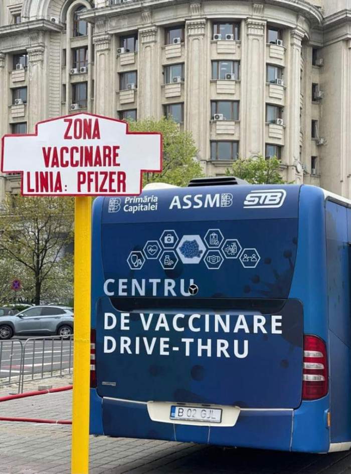 Bucureștenii s-au bucurat de o vaccinare la minut, în centrul drive-thru. Florin Cîțu:  ”Împreună revenim la normalitate” / FOTO