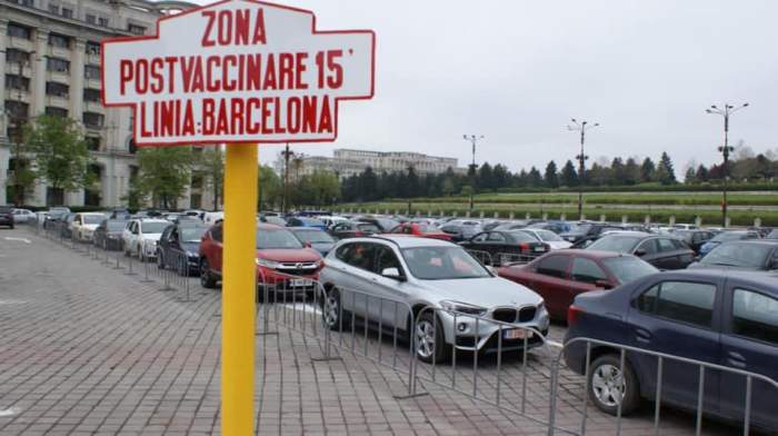 Bucureștenii s-au bucurat de o vaccinare la minut, în centrul drive-thru. Florin Cîțu:  ”Împreună revenim la normalitate” / FOTO