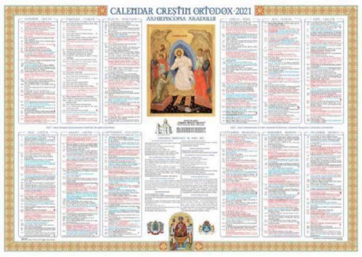 calendar ortodox 2021