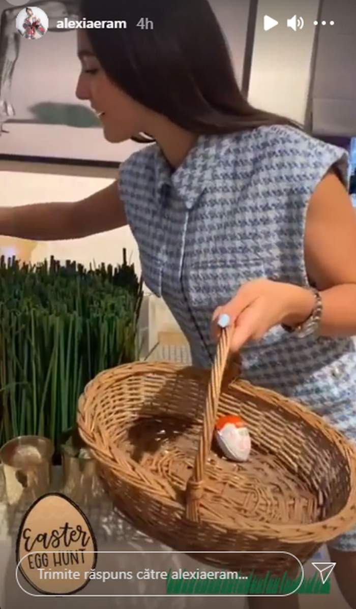 Alexia Eram, căutând ouă de ciocolată, tradiție pe care o respectă din copilărie
