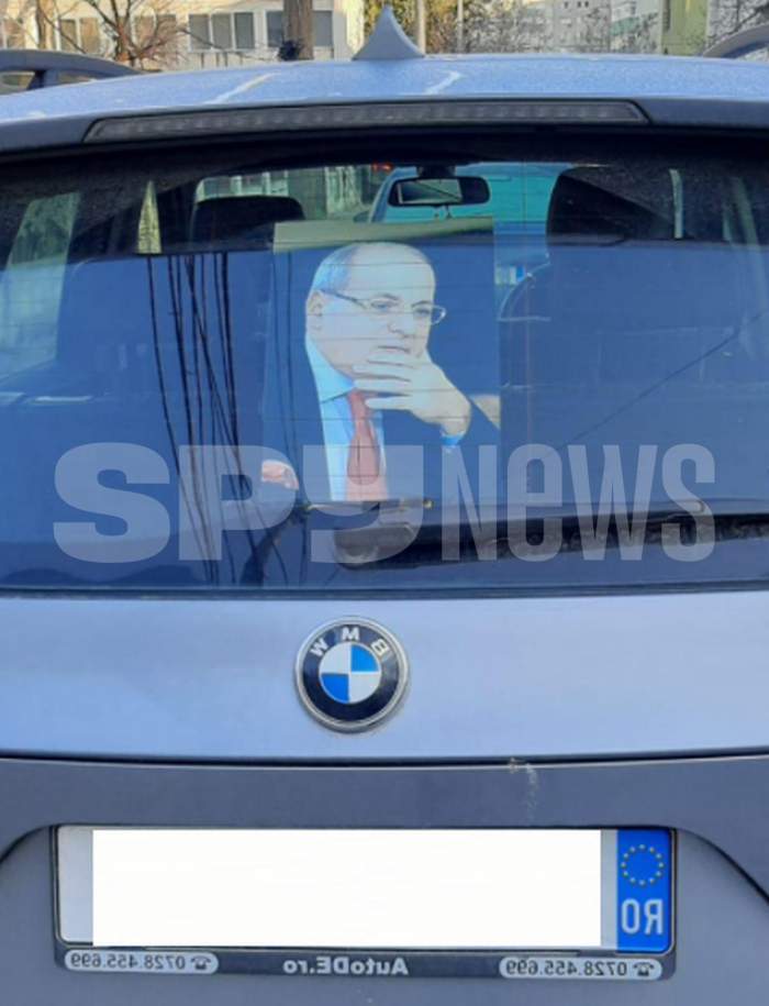 Fotografia lui Nelu Ploieșteanu, lipită de fiica sa pe luneta mașinii