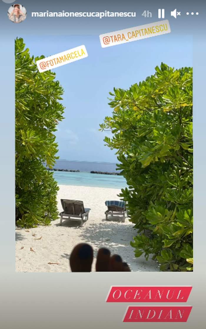Mariana Ionescu Căpitănescu a etichetat-o pe Marcela Fota într-una dintre fotografiile postate din Maldive