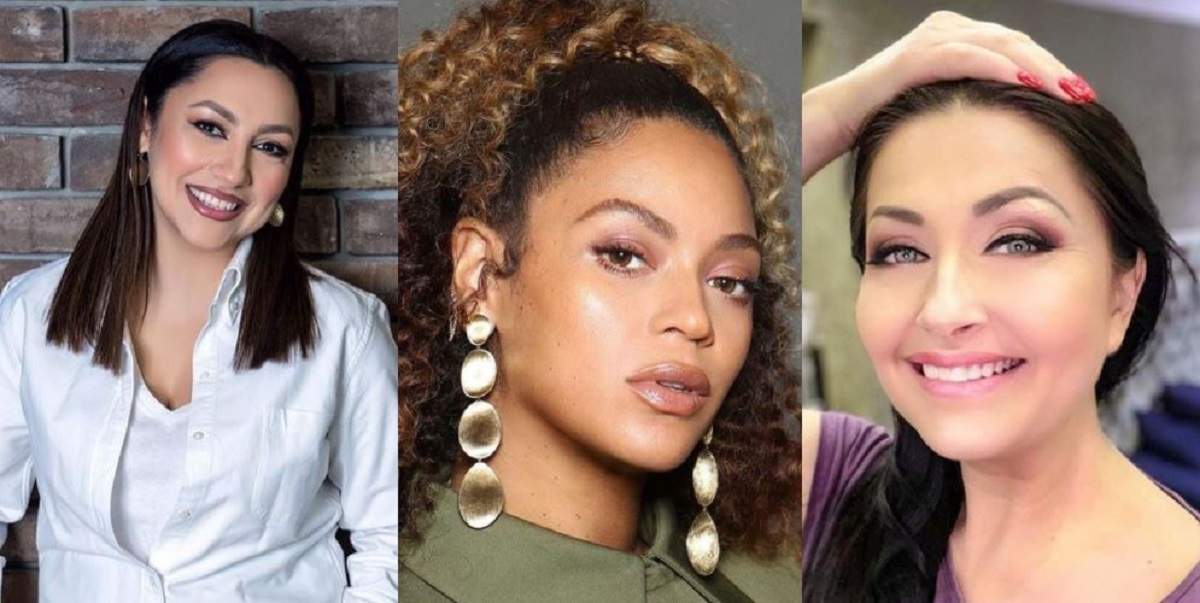 Un colaj cu Andra, Beyonce și Gabriela Cristea.