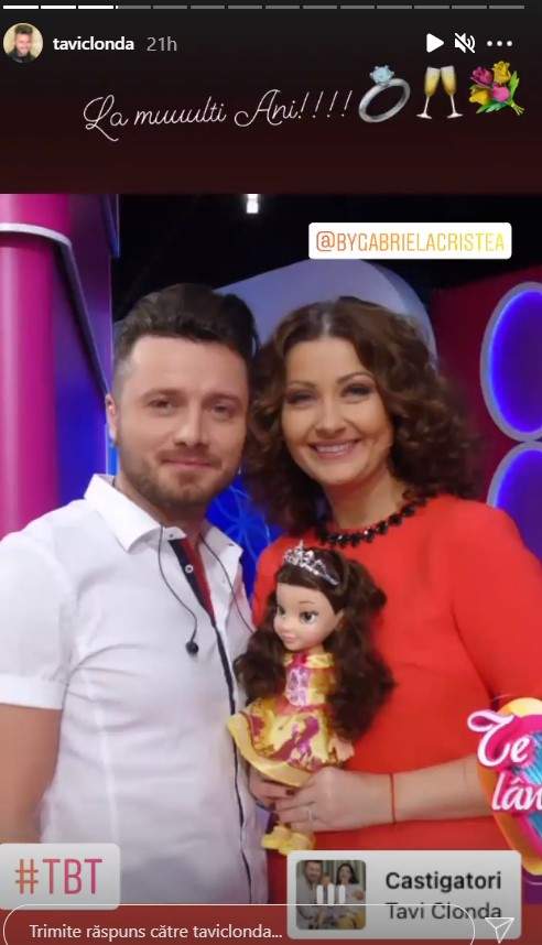 Gabriela Cristea și Tavi Clonda au aniversat 6 ani de căsnicie. Ce a postat cântărețul: „La mulți ani, draga mea soție!” / FOTO