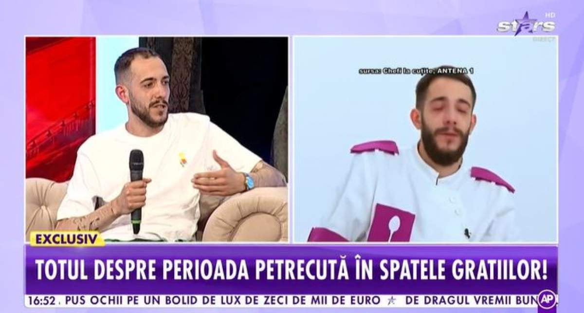 Captură video cu Luca Pintea în platou la Antena Stars.