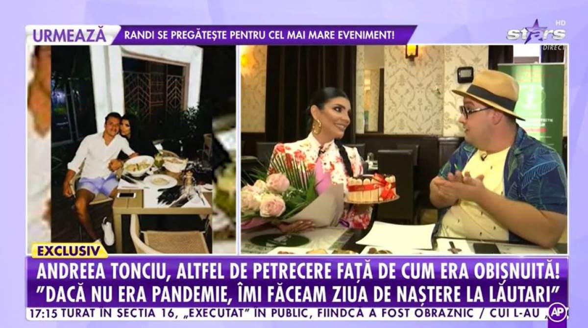 Cum petrece Andreea Tonciu de ziua ei! Surpriză de proporții pentru vedetă, la Antena Stars: „Dacă nu era pandemie, făceam chef cu lăutari” / VIDEO