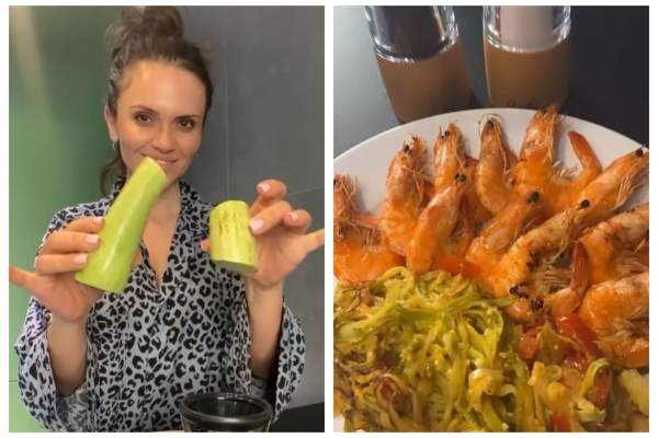 Rețeta de paste cu creveți și dovlecel a Cristinei Șișcanu! Vedeta de la Antena Stars a pregătit o cină delicioasă / FOTO