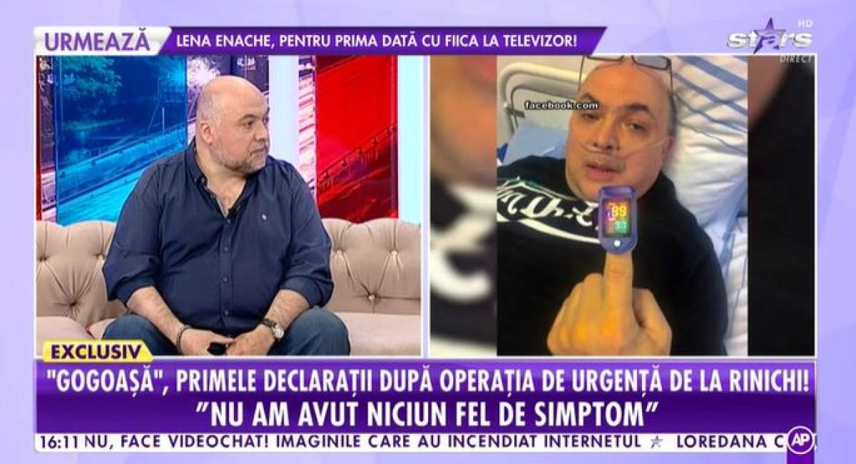 Captură video cu Gogoașă la Antena Stars.