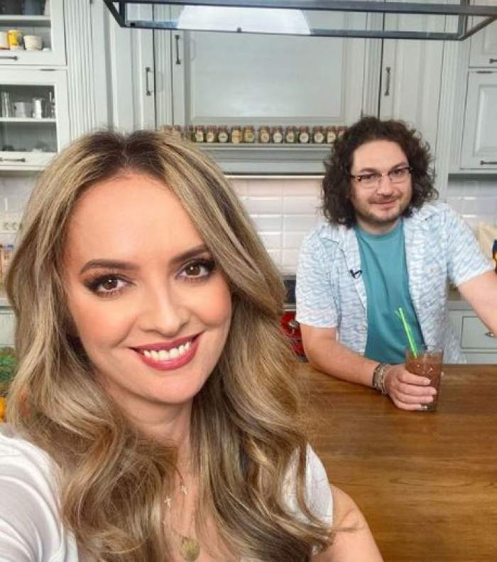 Florin Dumitrescu și soția sa, selfie din bucătărie.