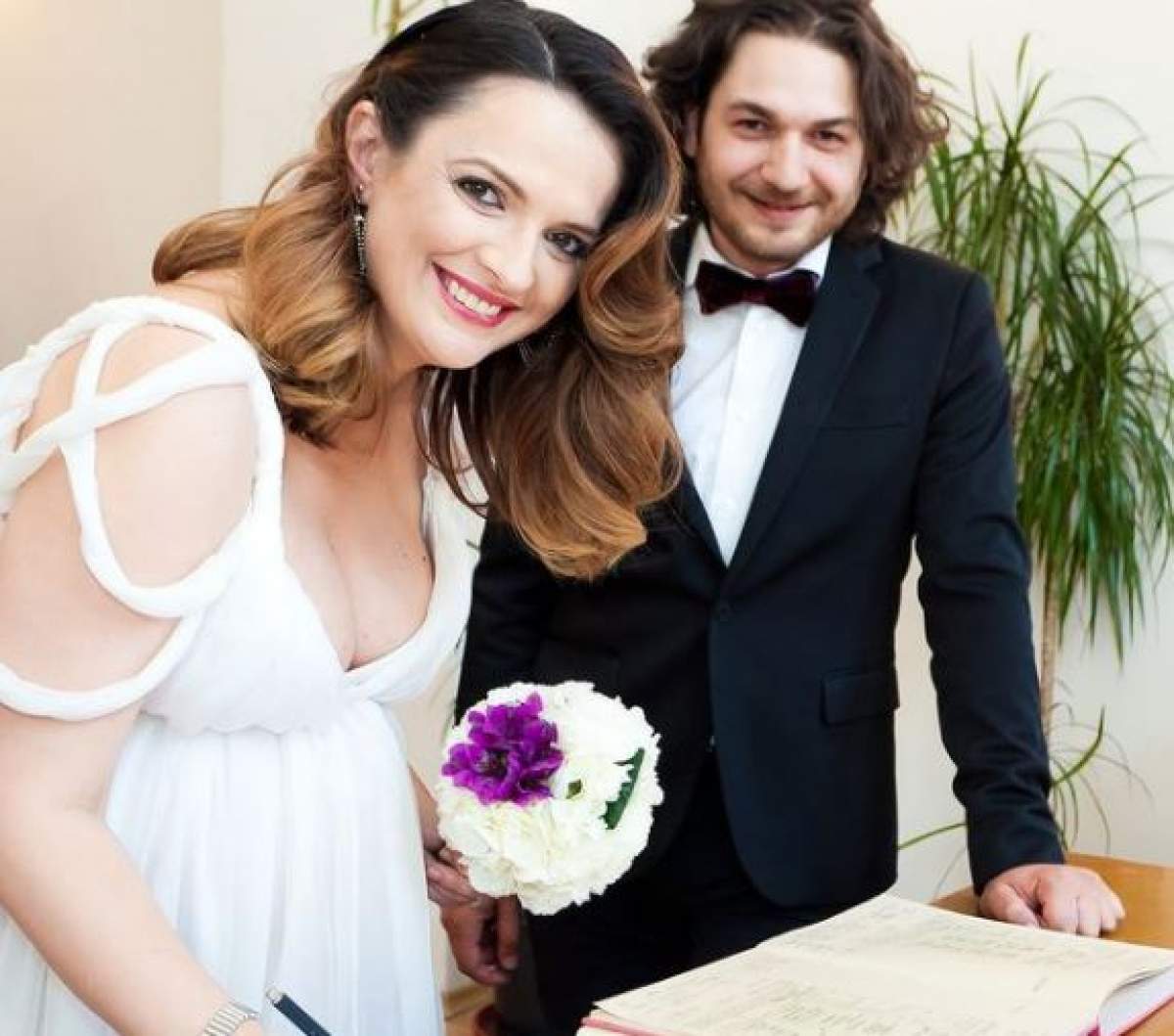 Florin Dumitrescu și soția sa, în ziua nunții.