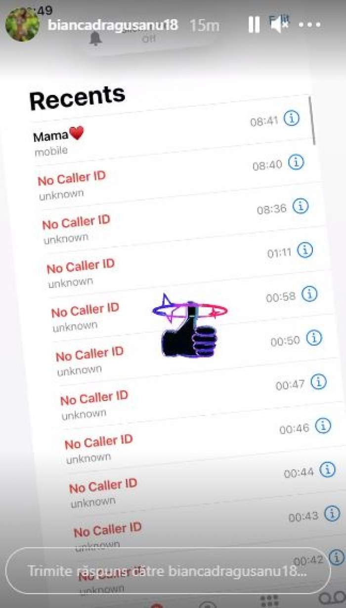 Captură cu postarea Biancăi Drăgușanu de pe Instagram.