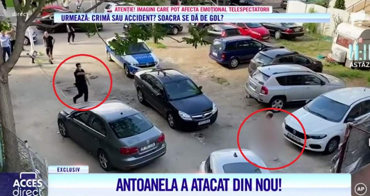 Acces Direct. Momentul năucitor în care Antoanela a atacat din nou cu bolovani! Polițiștii au alergat după agresoarea Mirelei Vaida ca să o prindă / VIDEO
