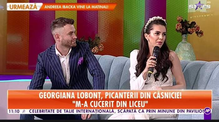 Georgiana Lobonț alături de soțul ei la Antena Stars