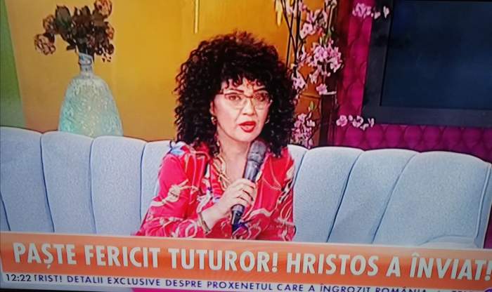 Minodora la Antena Stars, îmbrăcată în roșu