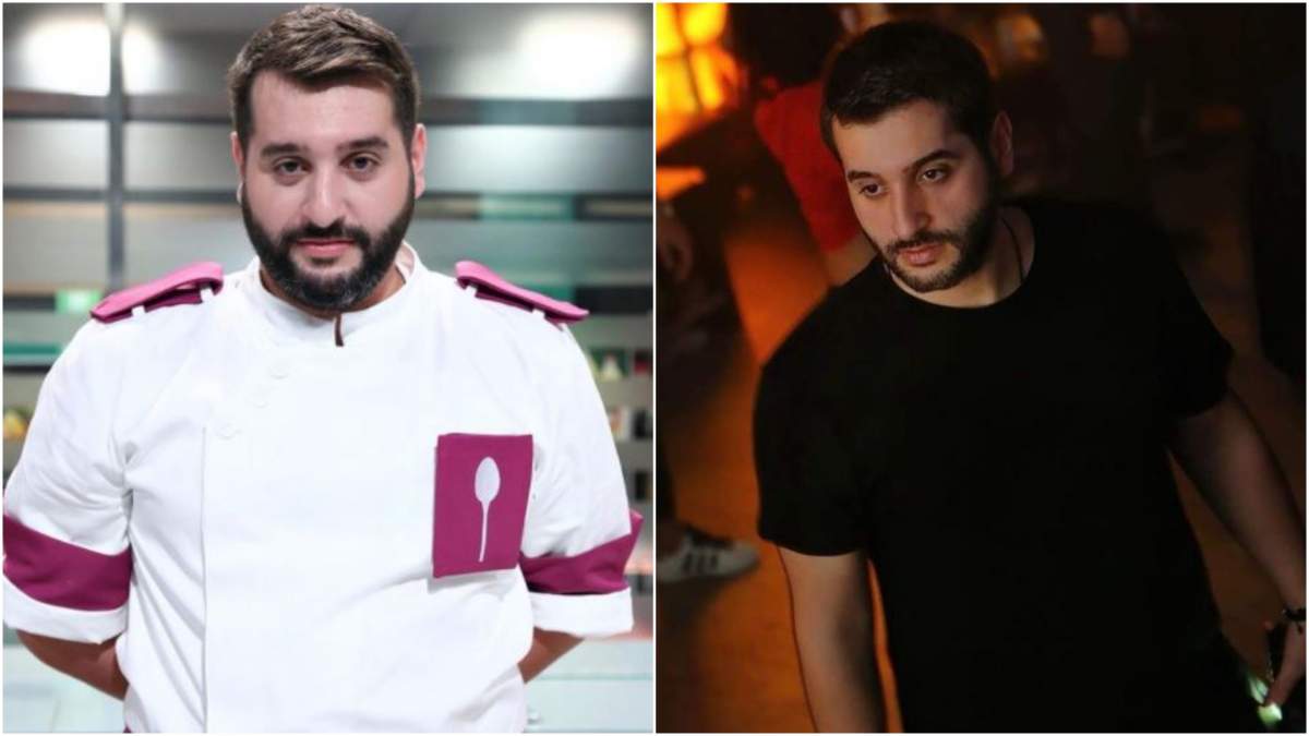 Colaj cu Vincenzo Aiello în tunică/ Vincenzo Aiello în tricou negru, în club.