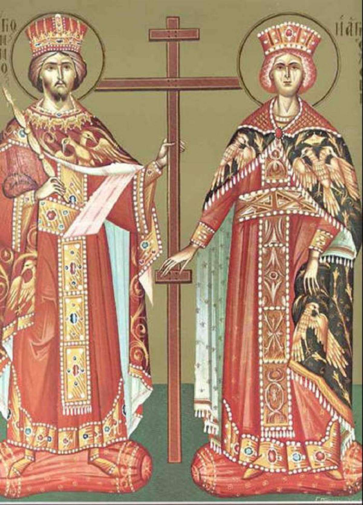 Icoană cu Sfinții Constantin și Elena.