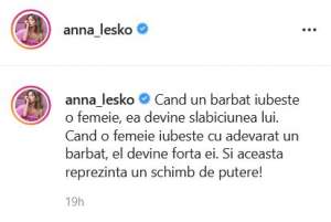 Anna Lesko are un nou partener? Detaliul prin care artista și-a pus fanii pe gânduri: „Când o femeie iubește...” / FOTO