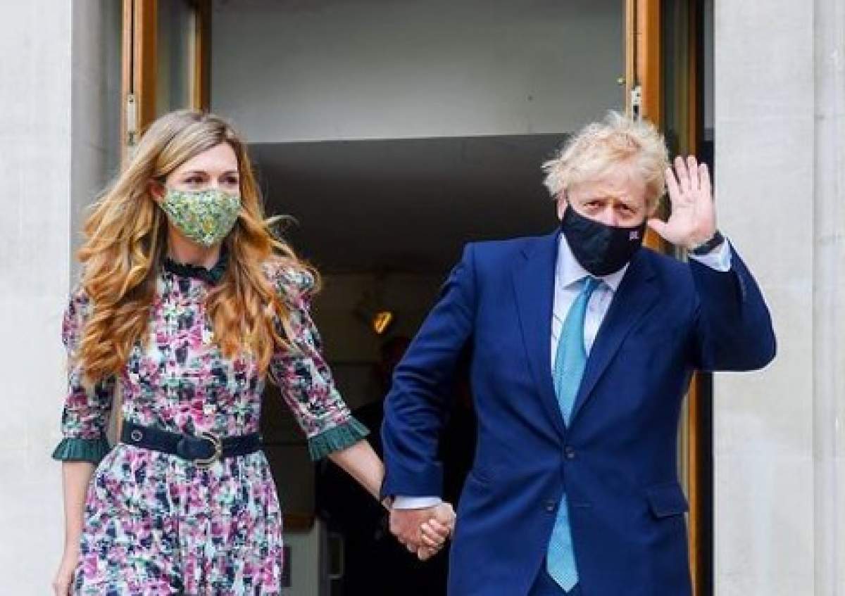 Boris Johnson alături de logodnica lui