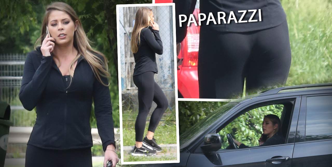 Roxana Nemeș nu lasă telefonul din mână nici atunci când face sport. Imaginile surprinse de paparazzii Spynews /PAPARAZZI