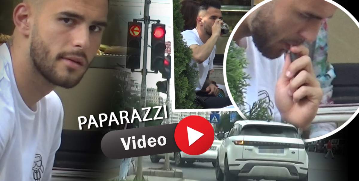 Marius Marin, prevăzător când vine vorba de ieșiri în public, dar nu și când se urcă la volan. Cum a șocat tânărul fotbalist în trafic, ziua în amiaza mare / PAPARAZZI