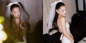 Ariana Grande, primele imagini în rochia de mireasă. Cântăreața s-a căsătorit în mare secret cu Dalton Gomez